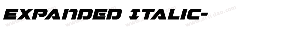 Expanded Italic字体转换